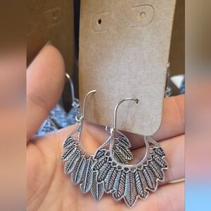 Elegant Silver Leaf Earrings
